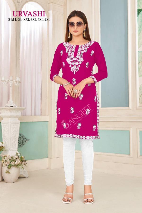 Urvashi 1001 Rayon Embroidered Kurti Collection